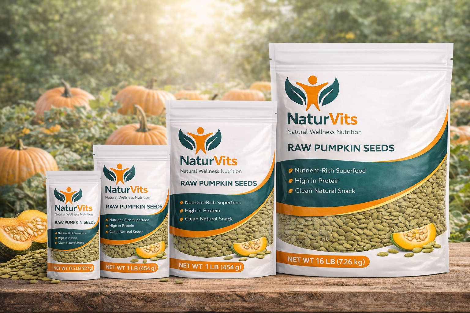 NaturVits Raw Pumpkin Seeds – Pure Plant Protein Superfood